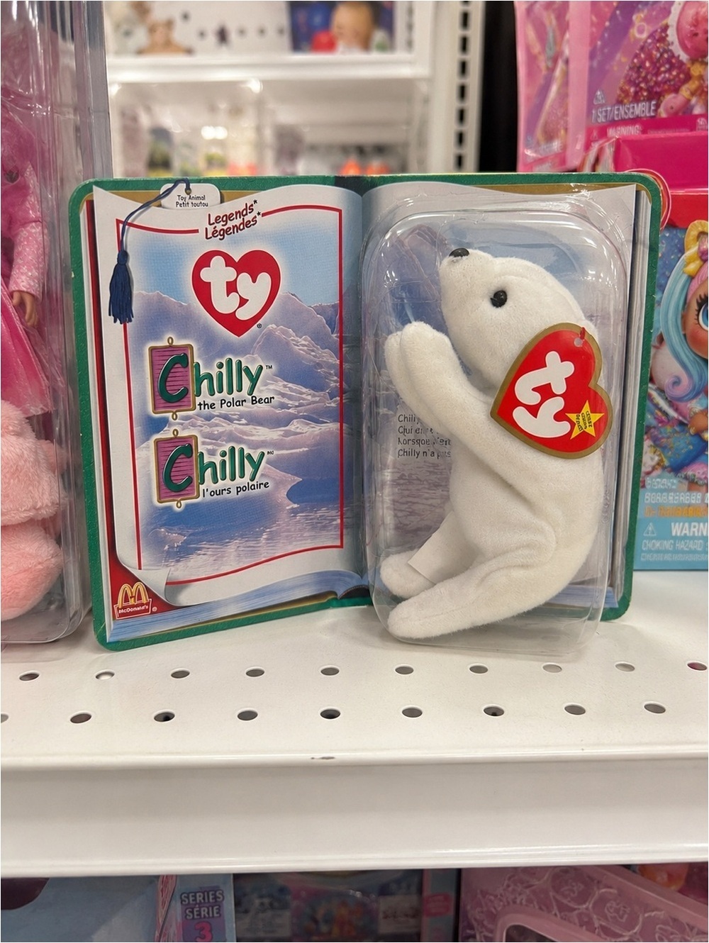 TY Beanie Babies Chilly the Polar Bear McDonald’s Teenie Beanie Baby 2000 NIP